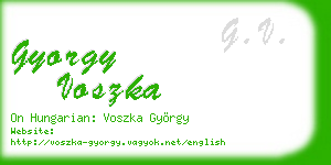 gyorgy voszka business card